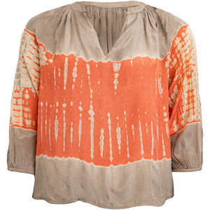 Costamani - SNAKE TIE DYE BLOUSE - DESERT/CORAL