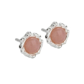 Aqua Dulce - Opal Stud ørestikker i sterling sølv 6 mm pink opal